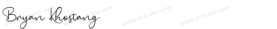 Bryan Khostang字体转换